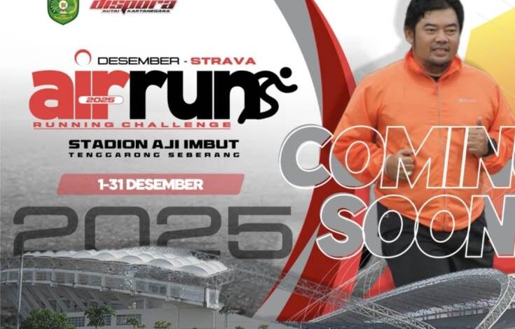 Dispora Kukar Gelar Strava Challenge Air Run 2025 Dorong Gaya Hidup Sehat di Stadion Aji Imbut Tenggarong