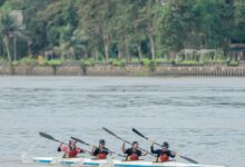 Sungai Mahakam Jadi Rumah Latihan Atlet Dayung Kukar